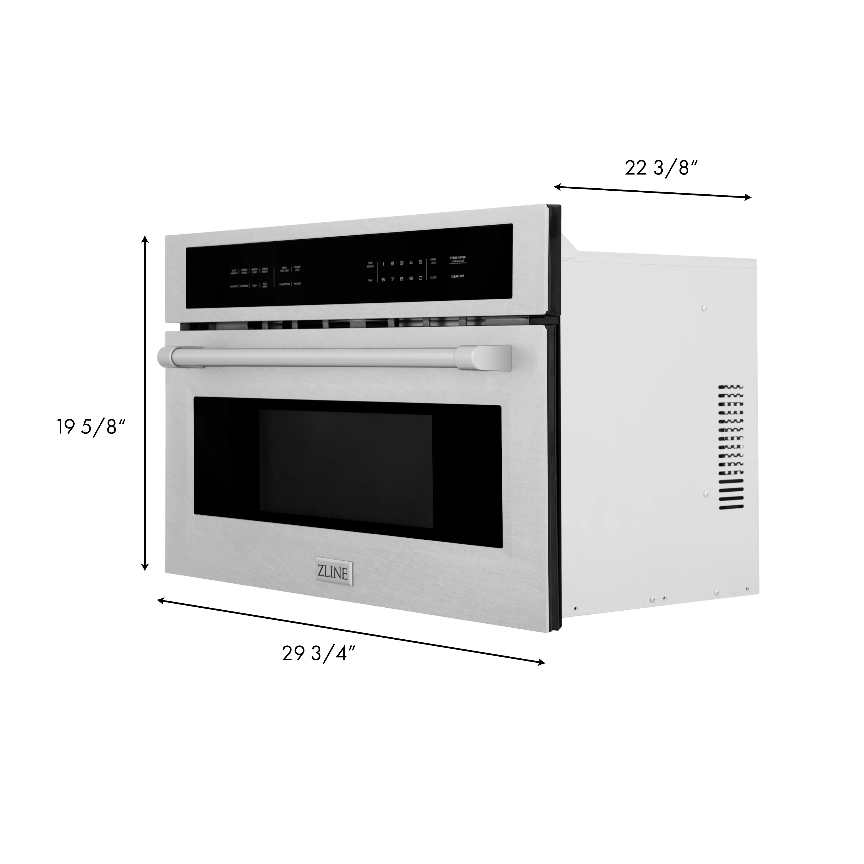 ZLINE 30 in. 1.6 cu ft. Built-in Convection Microwave Oven in Satin Stainless Steel with Speed and Sensor Cooking, Open Box-Great Condition - Image 14