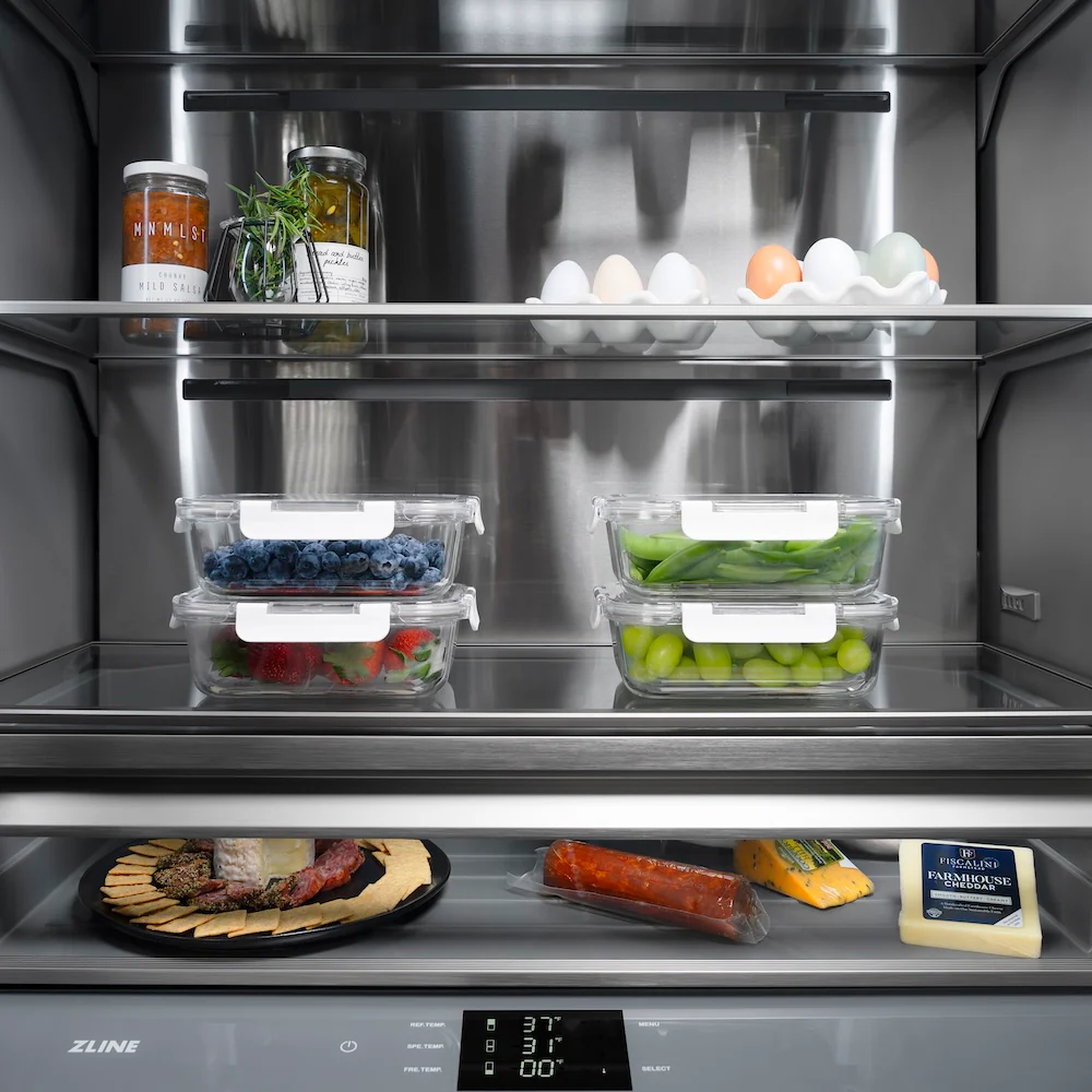 ZLINE 30 in. 16.1 cu. ft. Panel Ready Built-In Bottom Freezer Refrigerator with Water Dispenser and Ice Maker with Graphite Gray Interior, Open Box-Great Condition - Image 12