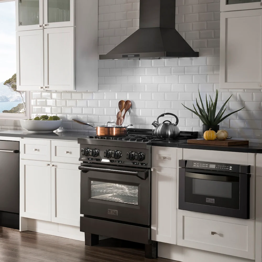 ZLINE 30 in. 4.0 cu. ft. Legacy Dual Fuel Range with 4 Burner Gas Cooktop and Electric Convection Oven in Black Stainless Steel, Open Box-Great Condition - Image 19