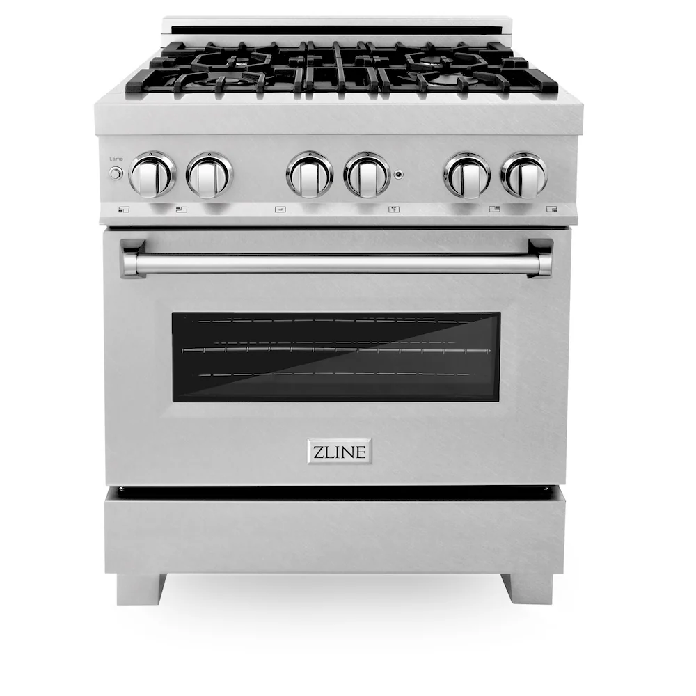 ZLINE 30 in. 4.0 cu. ft. Legacy Dual Fuel Range with 4 Burner Gas Cooktop and Electric Convection Oven in Satin Stainless Steel, Open Box-Great Condition - Image 3