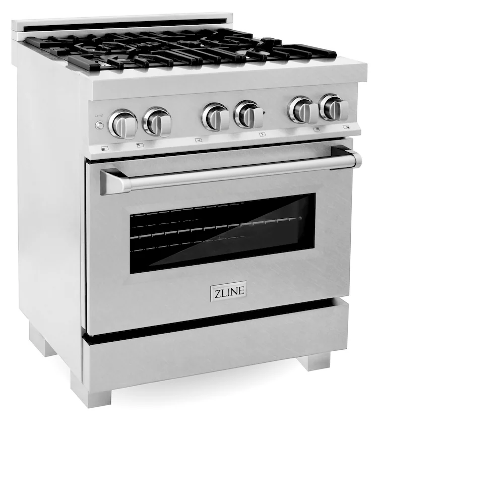 ZLINE 30 in. 4.0 cu. ft. Legacy Dual Fuel Range with 4 Burner Gas Cooktop and Electric Convection Oven in Satin Stainless Steel, Open Box-Great Condition - Image 6