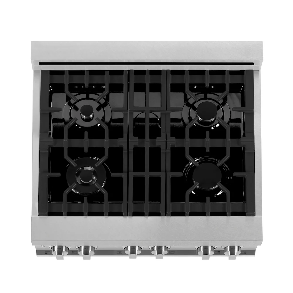 ZLINE 30 in. 4.0 cu. ft. Legacy Dual Fuel Range with 4 Burner Gas Cooktop and Electric Convection Oven in Satin Stainless Steel, Open Box-Great Condition - Image 9