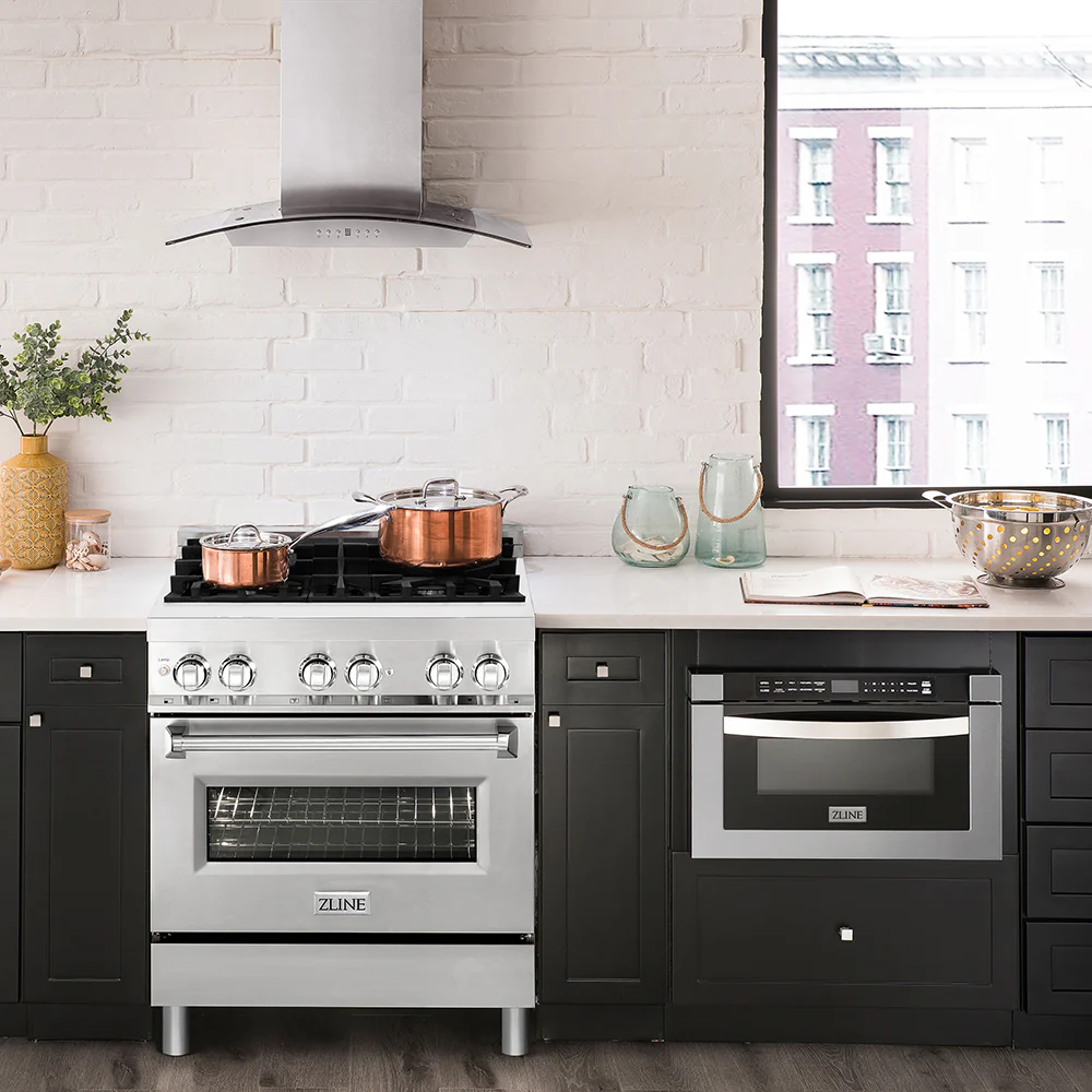 ZLINE 30 in. 4.0 cu. ft. Legacy Dual Fuel Range with 4 Burner Gas Cooktop and Electric Convection Oven in Stainless Steel, Open Box-Great Condition - Image 14