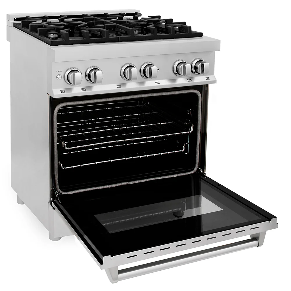 ZLINE 30 in. 4.0 cu. ft. Legacy Dual Fuel Range with 4 Burner Gas Cooktop and Electric Convection Oven in Stainless Steel, Open Box-Great Condition - Image 8
