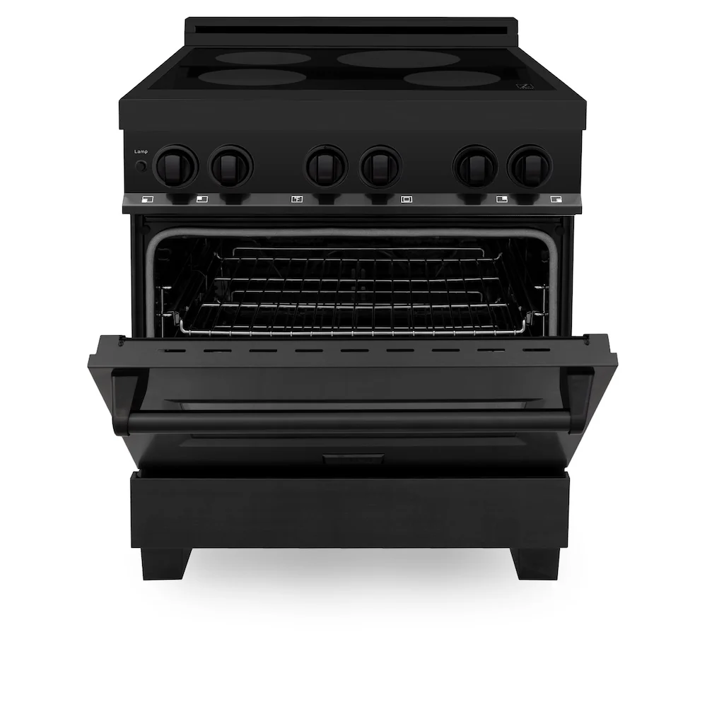 ZLINE 30 in. 4.0 cu. ft. Legacy Induction Range with 4 Element Cooktop and Electric Oven in Black Stainless Steel, Open Box-Great Condition - Image 5