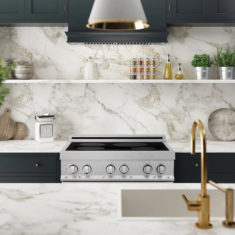 ZLINE 30 in. 4.0 cu. ft. Legacy Induction Range with 4 Element Cooktop and Electric Oven in Satin Stainless Steel and Black Matte Door, Open Box-Great Condition - Image 3