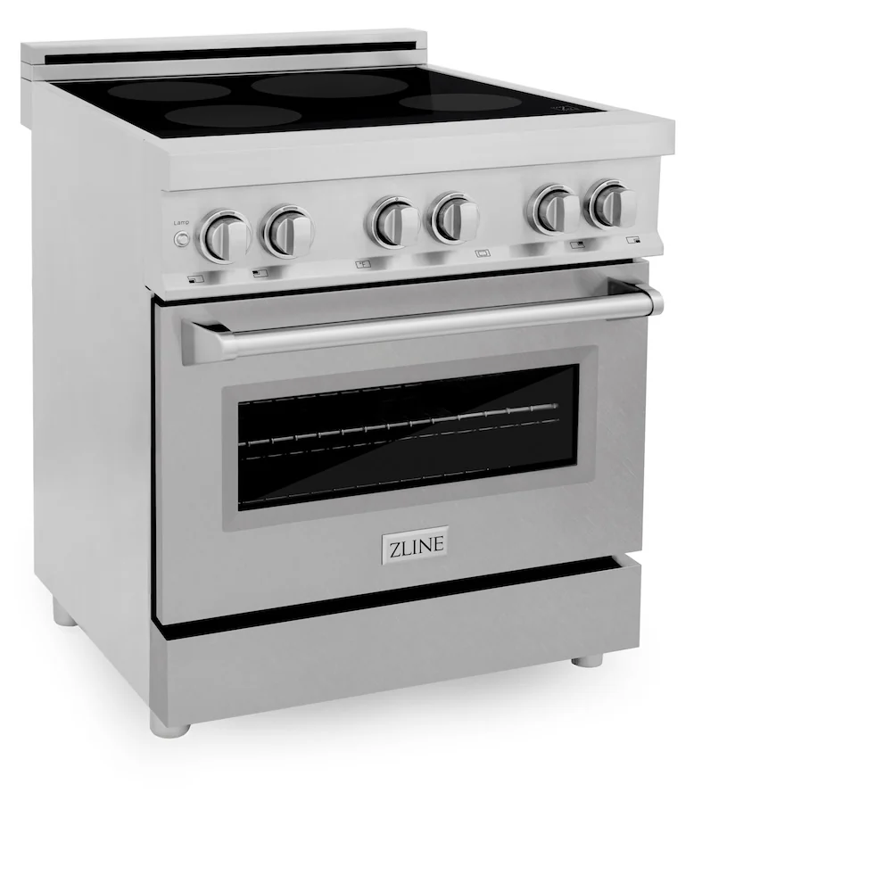 ZLINE 30 in. 4.0 cu. ft. Legacy Induction Range with 4 Element Cooktop and Electric Oven in Satin Stainless Steel, Open Box-Great Condition - Image 4