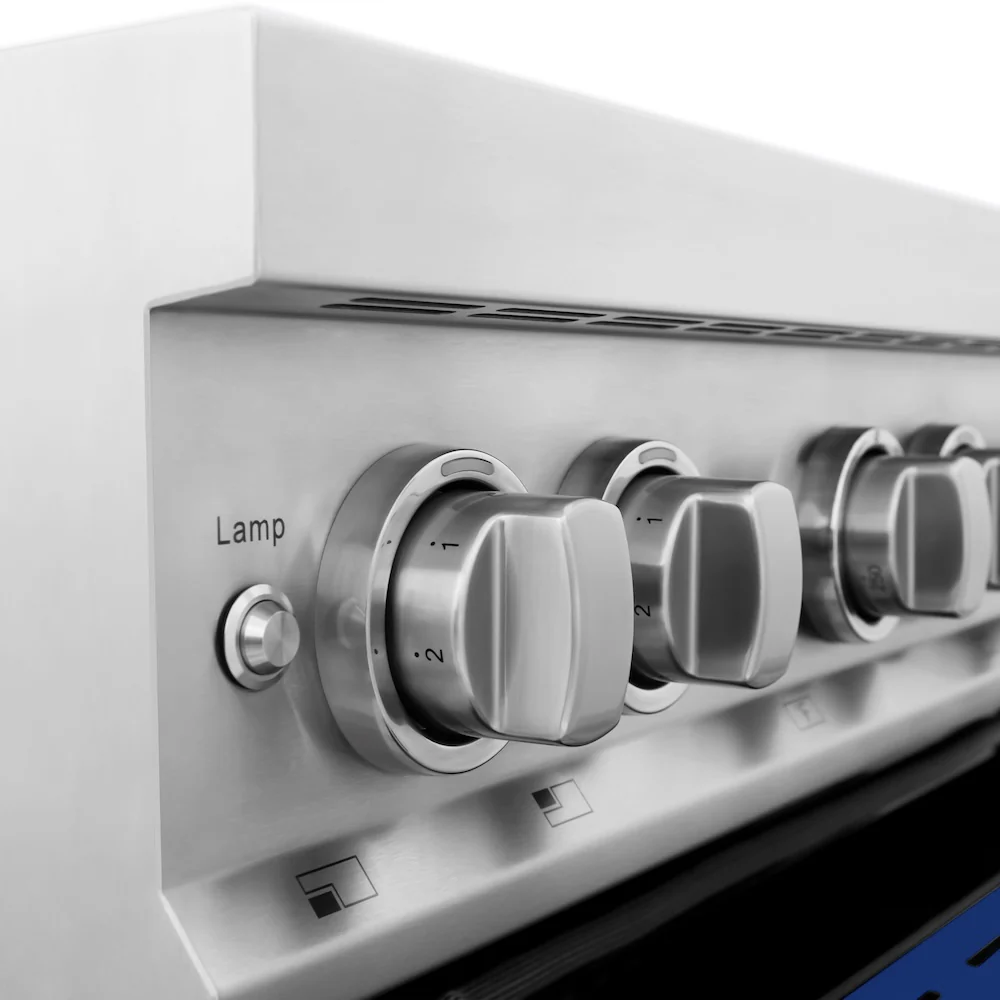 ZLINE 30 in. 4.0 cu. ft. Legacy Induction Range with 4 Element Cooktop and Electric Oven in Stainless Steel and Blue Gloss Door, Open Box-Great Condition - Image 6