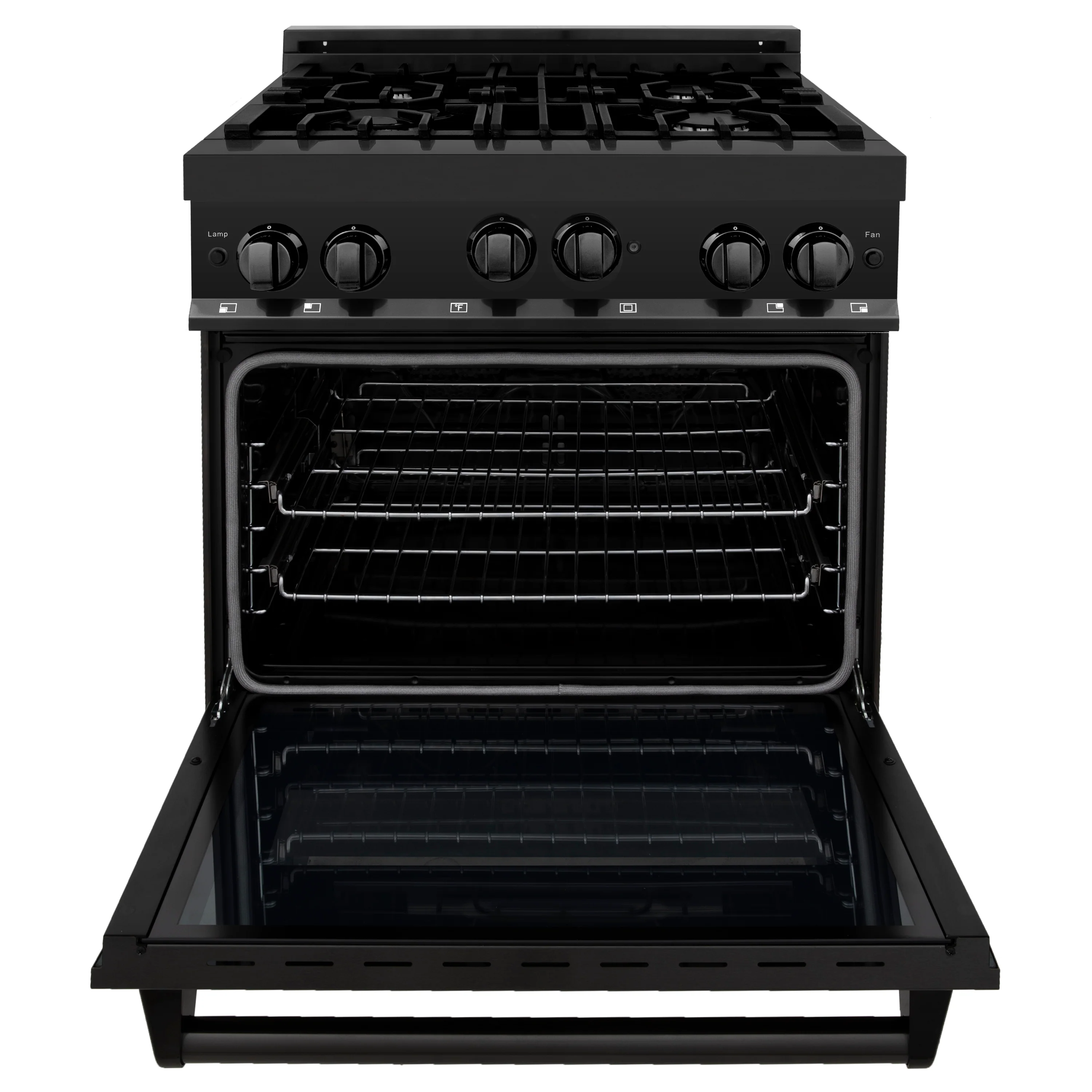 ZLINE 30 in. 4.0 cu. ft. Range with Natural Gas Stove and Natural Gas Oven in Black Stainless Steel (RGB-30) - Image 5