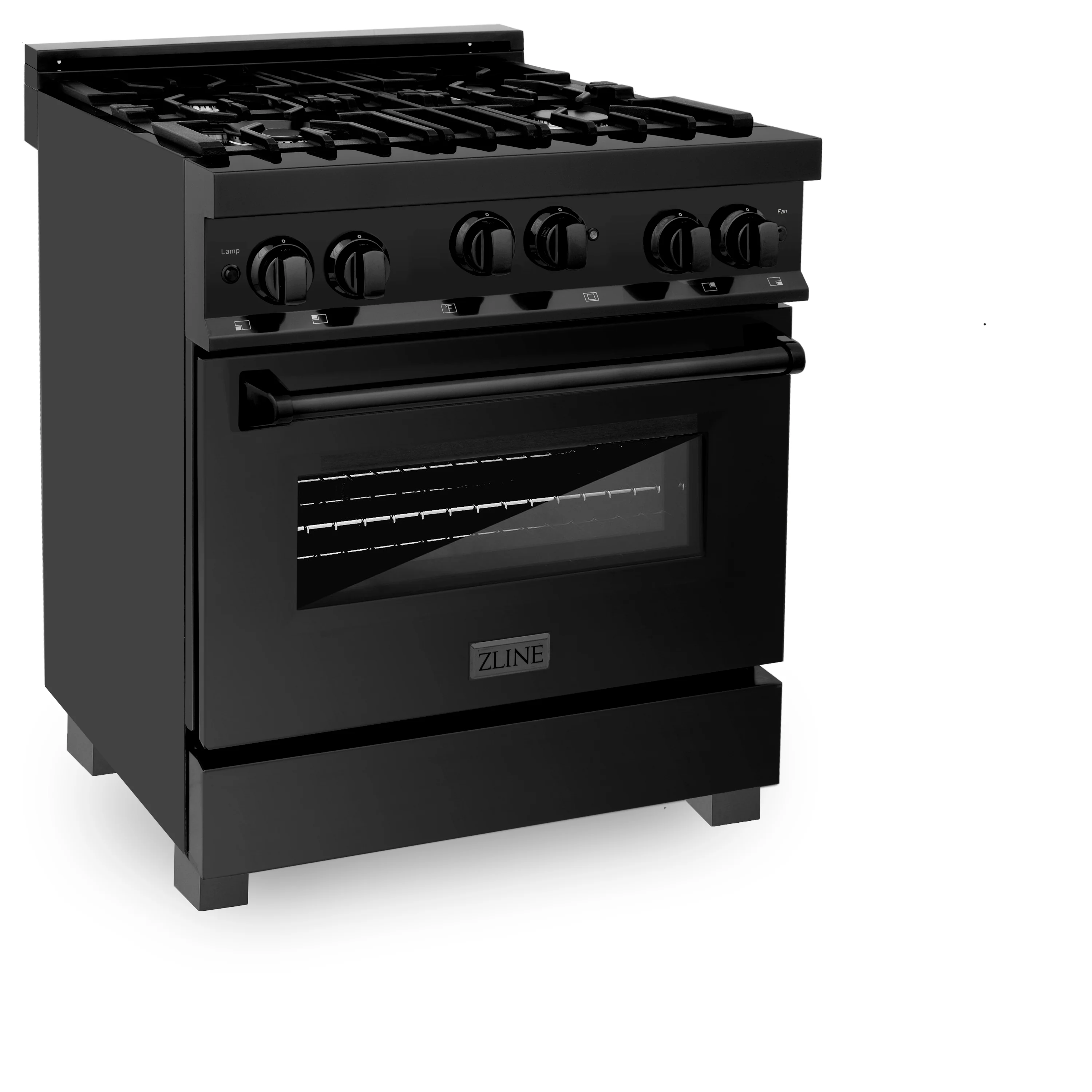 ZLINE 30 in. 4.0 cu. ft. Range with Natural Gas Stove and Natural Gas Oven in Black Stainless Steel (RGB-30) - Image 6
