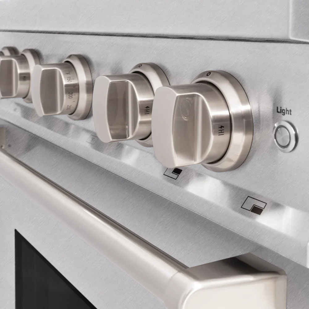 ZLINE 30 in. 4.2 cu. ft. Classic Gas Range with 4 Burner Cooktop and Convection Gas Oven in Satin Stainless Steel, Open Box-Great Condition - Image 9