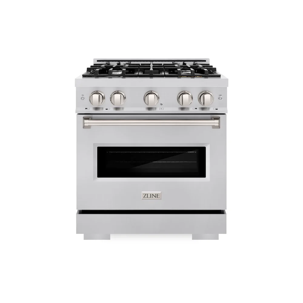 ZLINE 30 in. 4.2 cu. ft. Classic Gas Range with 4 Burner Cooktop and Convection Gas Oven in Stainless Steel, Open Box-Great Condition - Image 4