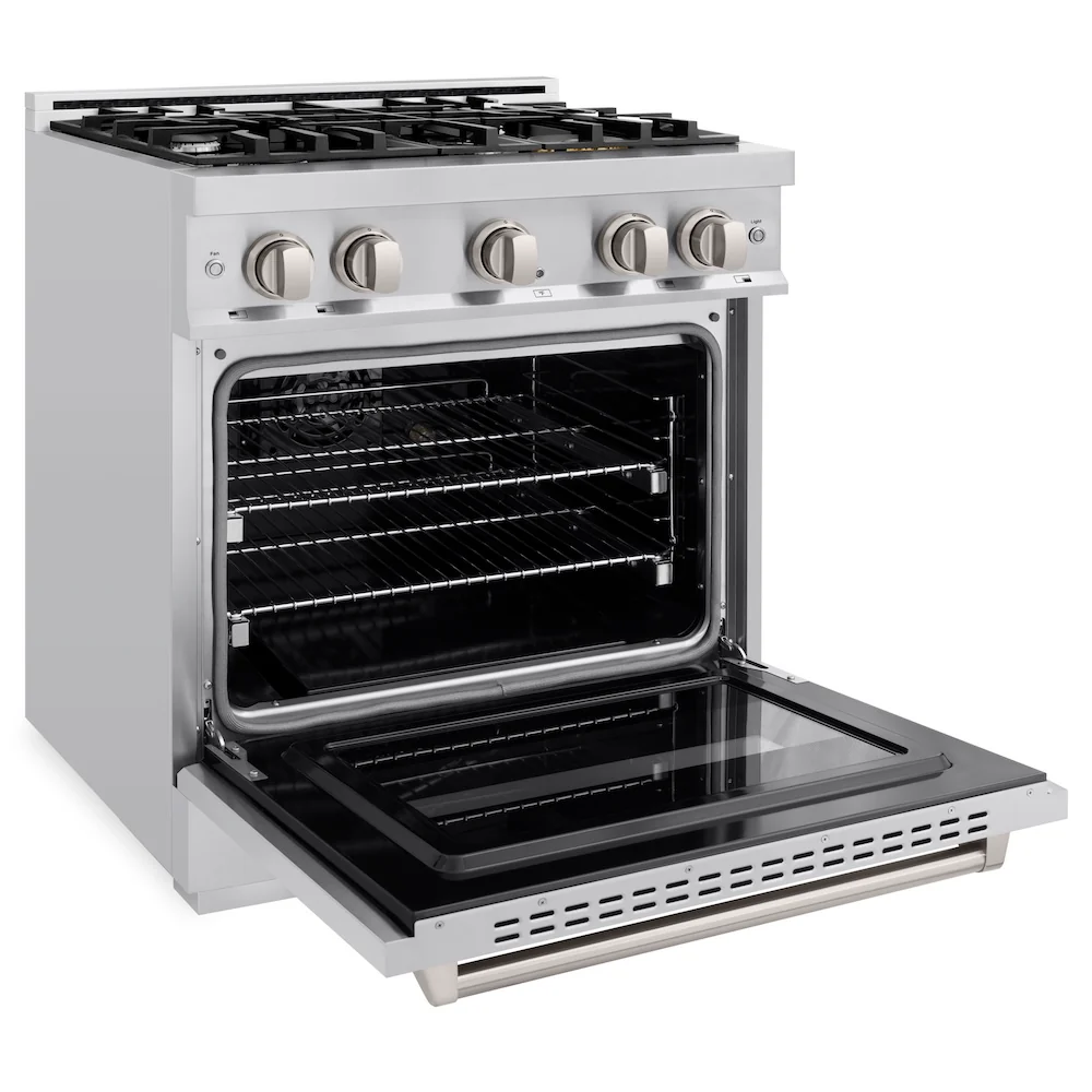 ZLINE 30 in. 4.2 cu. ft. Classic Gas Range with 4 Burner Cooktop and Convection Gas Oven in Stainless Steel, Open Box-Great Condition - Image 7