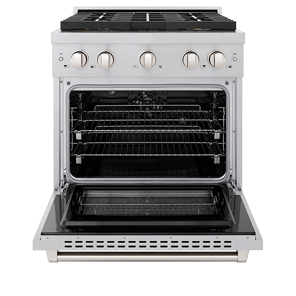 ZLINE 30 in. 4.2 cu. ft. Paramount Dual Fuel Range with 4 Burner DuoPro™ Cooktop and Electric Convection Oven in Satin Stainless Steel, Open Box-Great Condition - Image 5