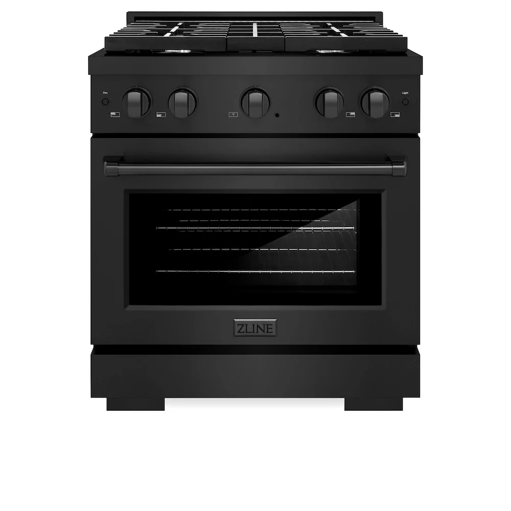 ZLINE 30 in. 4.2 cu. ft. Paramount Dual Fuel Range with 4 Burner Gas Cooktop and Electric Convection Oven in Black Stainless Steel, Open Box-Great Condition - Image 5