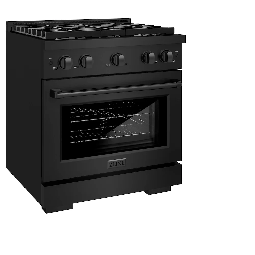 ZLINE 30 in. 4.2 cu. ft. Paramount Dual Fuel Range with 4 Burner Gas Cooktop and Electric Convection Oven in Black Stainless Steel, Open Box-Great Condition - Image 6