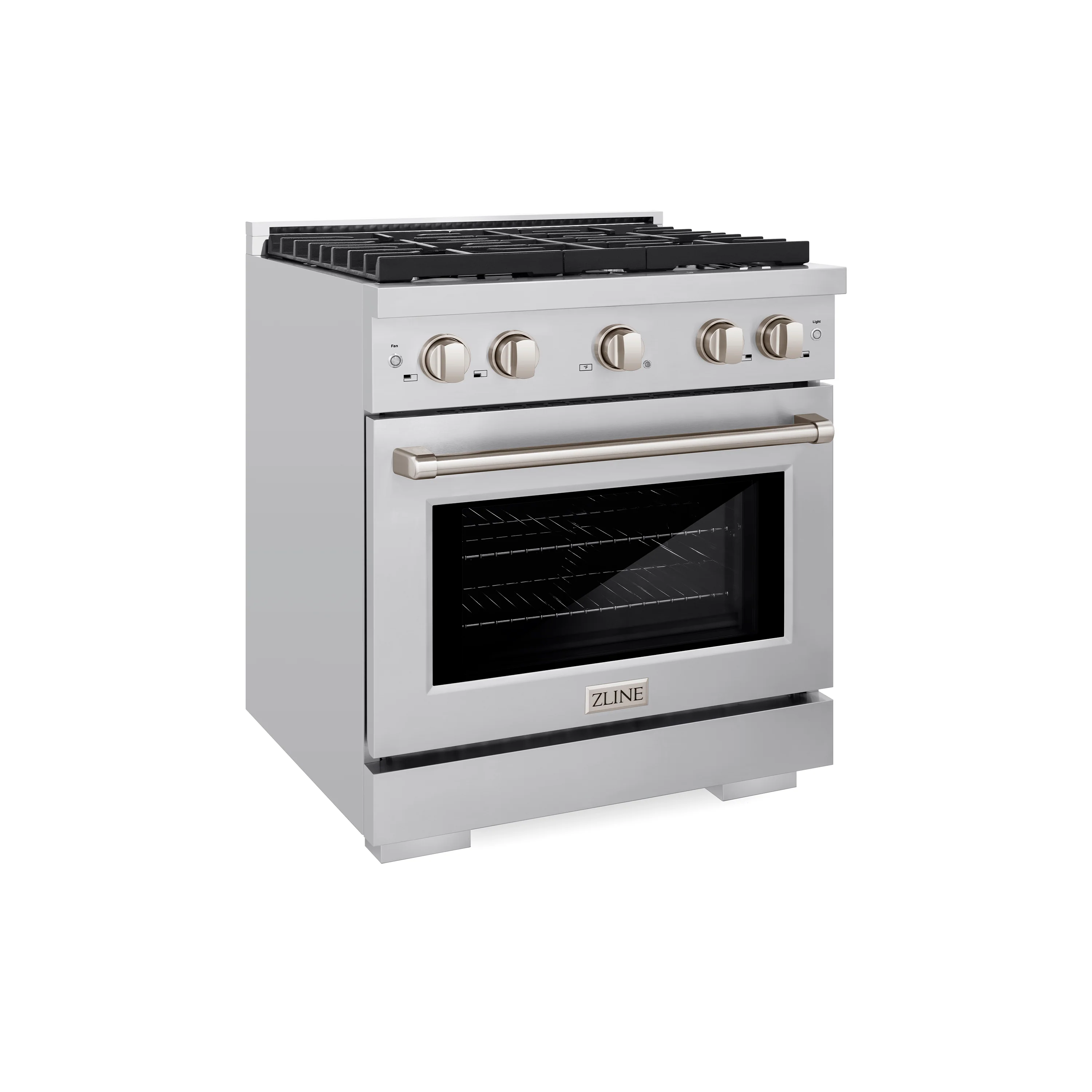 ZLINE 30 in. 4.2 cu. ft. Paramount Dual Fuel Range with 4 Burner Gas Cooktop and Electric Convection Oven in Stainless Steel, Open Box-Great Condition