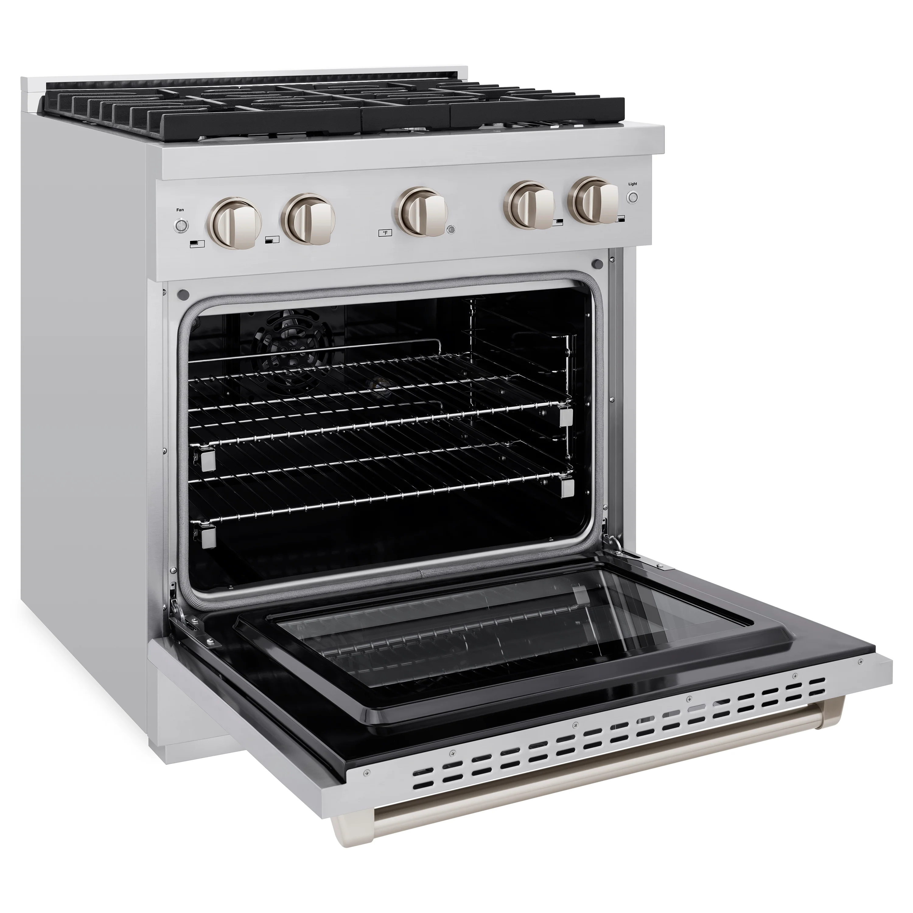 ZLINE 30 in. 4.2 cu. ft. Paramount Dual Fuel Range with 4 Burner Gas Cooktop and Electric Convection Oven in Stainless Steel, Open Box-Great Condition - Image 8