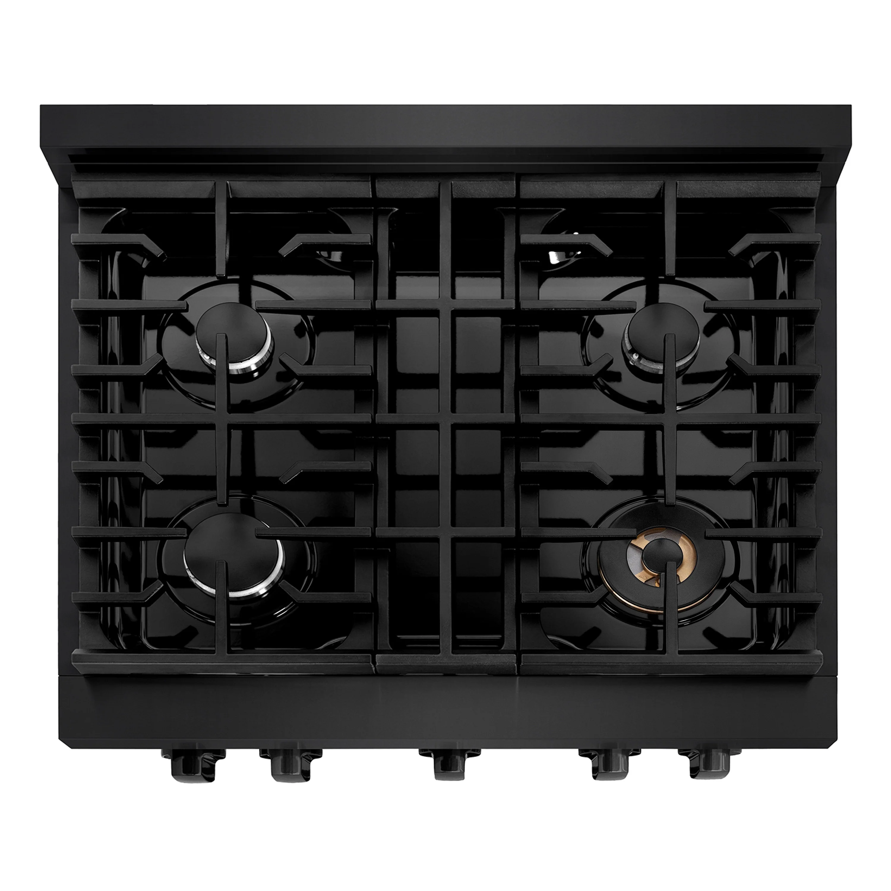 ZLINE 30 in. 4.2 cu. ft. Paramount Gas Range with 4 Burner Cooktop and Convection Gas Oven in Black Stainless Steel, Open Box-Great Condition - Image 2