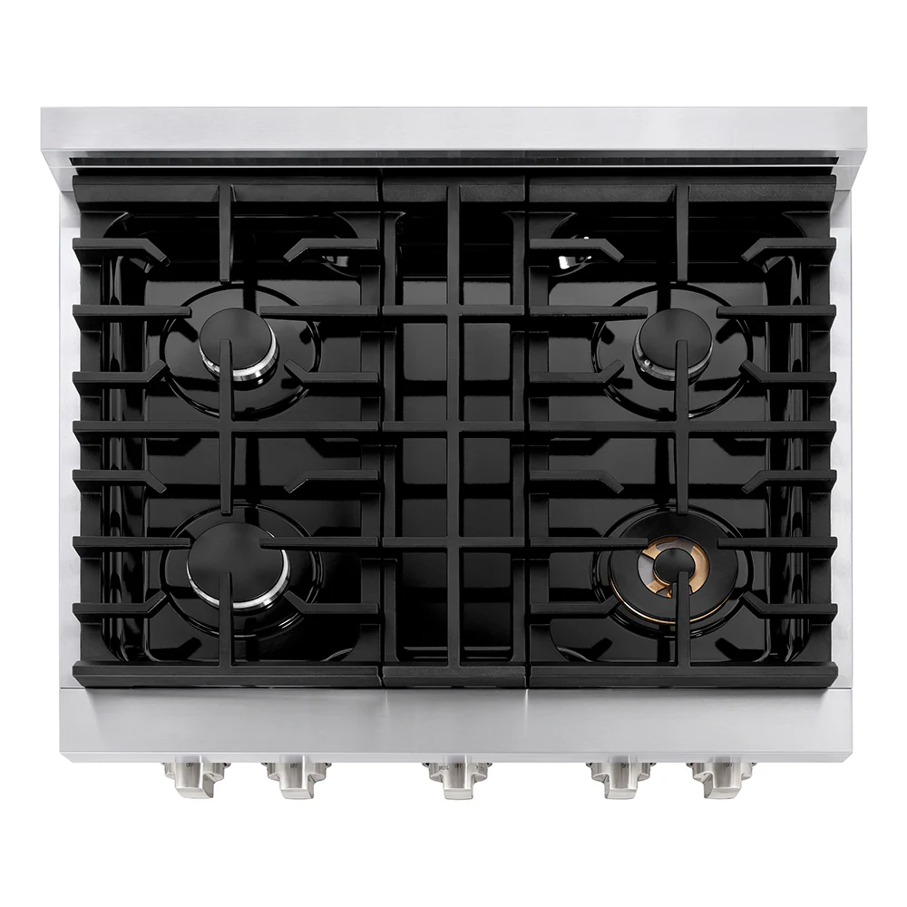 ZLINE 30 in. 4.2 cu. ft. Paramount Gas Range with 4 Burner Cooktop and Convection Gas Oven in Stainless Steel, Open Box-Great Condition - Image 3