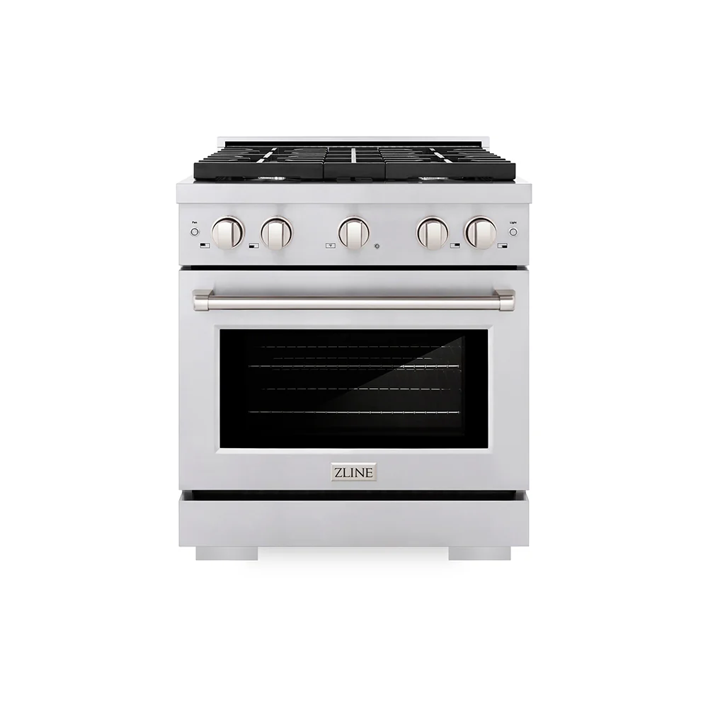 ZLINE 30 in. 4.2 cu. ft. Paramount Gas Range with 4 Burner Cooktop and Convection Gas Oven in Stainless Steel, Open Box-Great Condition - Image 4