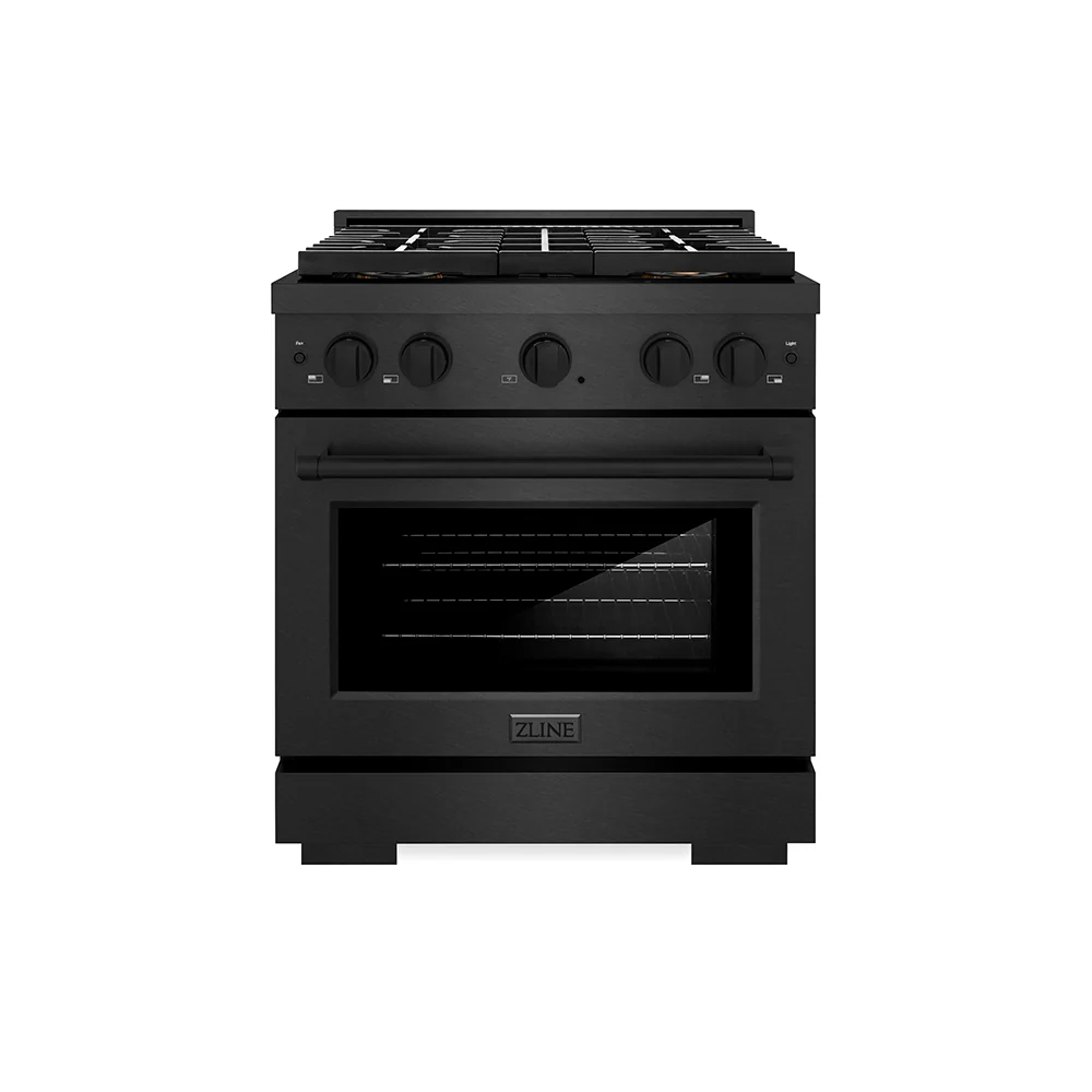 ZLINE 30 in. 4.2 cu. ft. Paramount Gas Range with 4 Burner DuoPro™ Cooktop and Convection Gas Oven in Black Satin Stainless Steel, Open Box-Great Condition - Image 4
