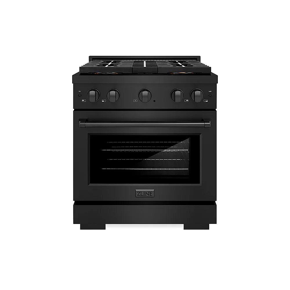 ZLINE 30 in. 4.2 cu. ft. Paramount Gas Range with 4 Burner DuoPro™ Cooktop and Convection Gas Oven in Black Stainless Steel, Open Box-Great Condition - Image 3