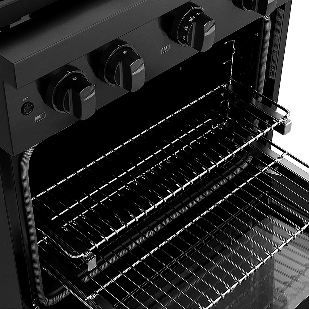 ZLINE 30 in. 4.2 cu. ft. Paramount Gas Range with 4 Burner DuoPro™ Cooktop and Convection Gas Oven in Black Stainless Steel, Open Box-Great Condition - Image 9