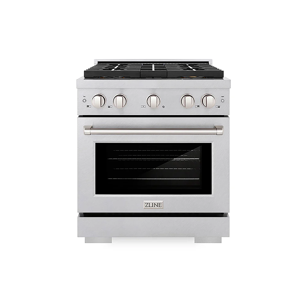 ZLINE 30 in. 4.2 cu. ft. Paramount Gas Range with 4 Burner DuoPro™ Cooktop and Convection Gas Oven in Satin Stainless Steel, Open Box-Great Condition - Image 5