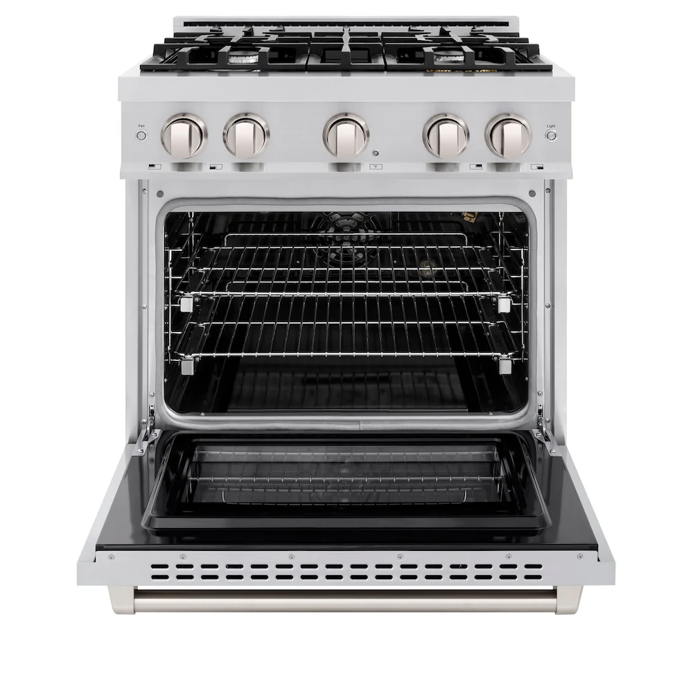 ZLINE 30 in. 4.2 cu. ft. Select Gas Range with 4 Burner Cooktop and Convection Gas Oven in Stainless Steel, Open Box-Great Condition - Image 5