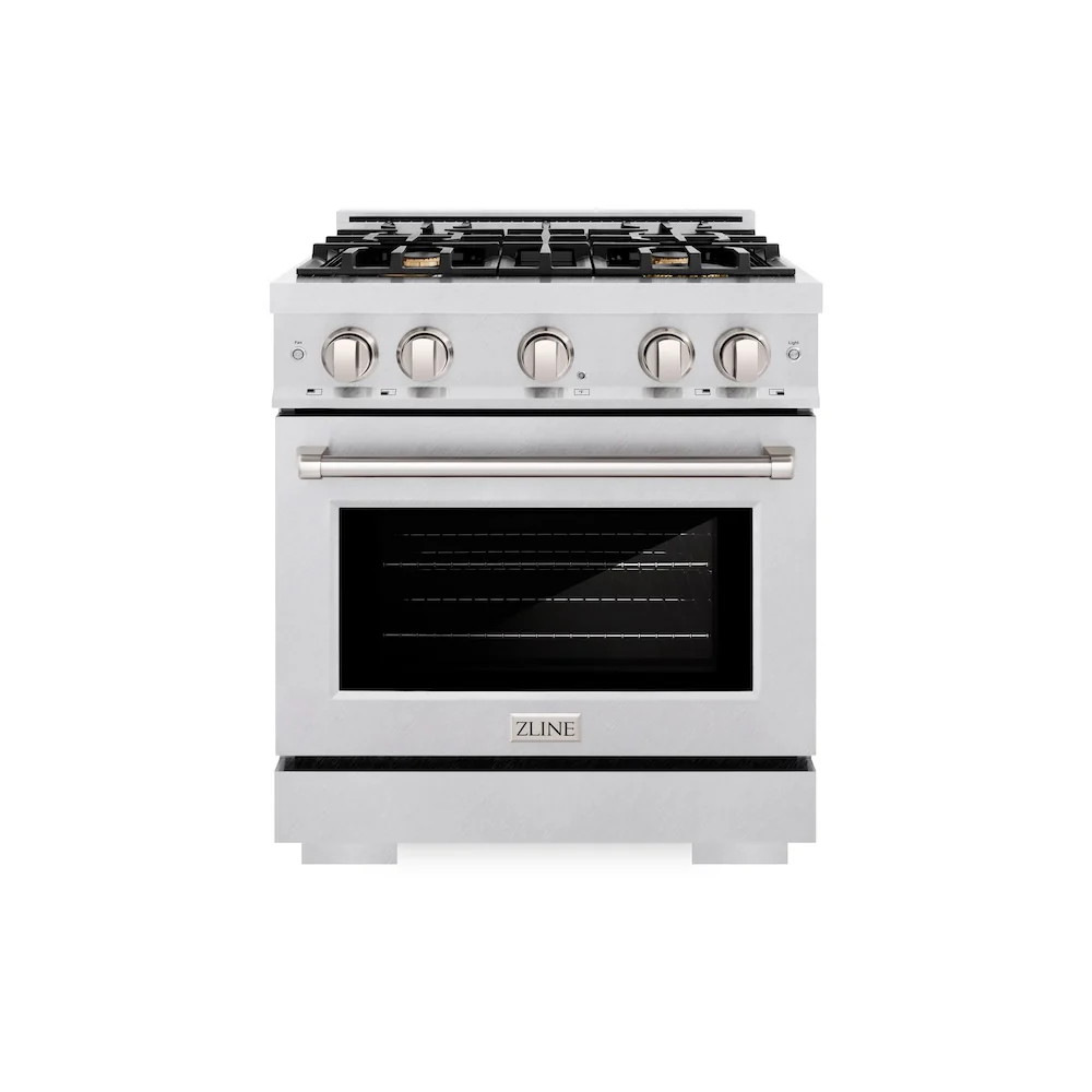 ZLINE 30 in. 4.2 cu. ft. Select Gas Range with Convection Gas Oven in Satin Stainless Steel with 4 Brass Burners, Open Box-Great Condition - Image 3