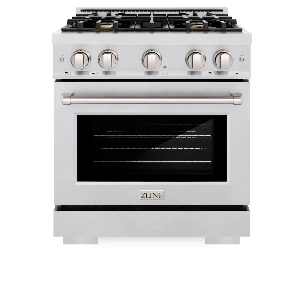ZLINE 30 in. 4.2 cu. ft. Select Gas Range with Convection Gas Oven in Satin Stainless Steel with 4 Brass Burners, Open Box-Great Condition - Image 4