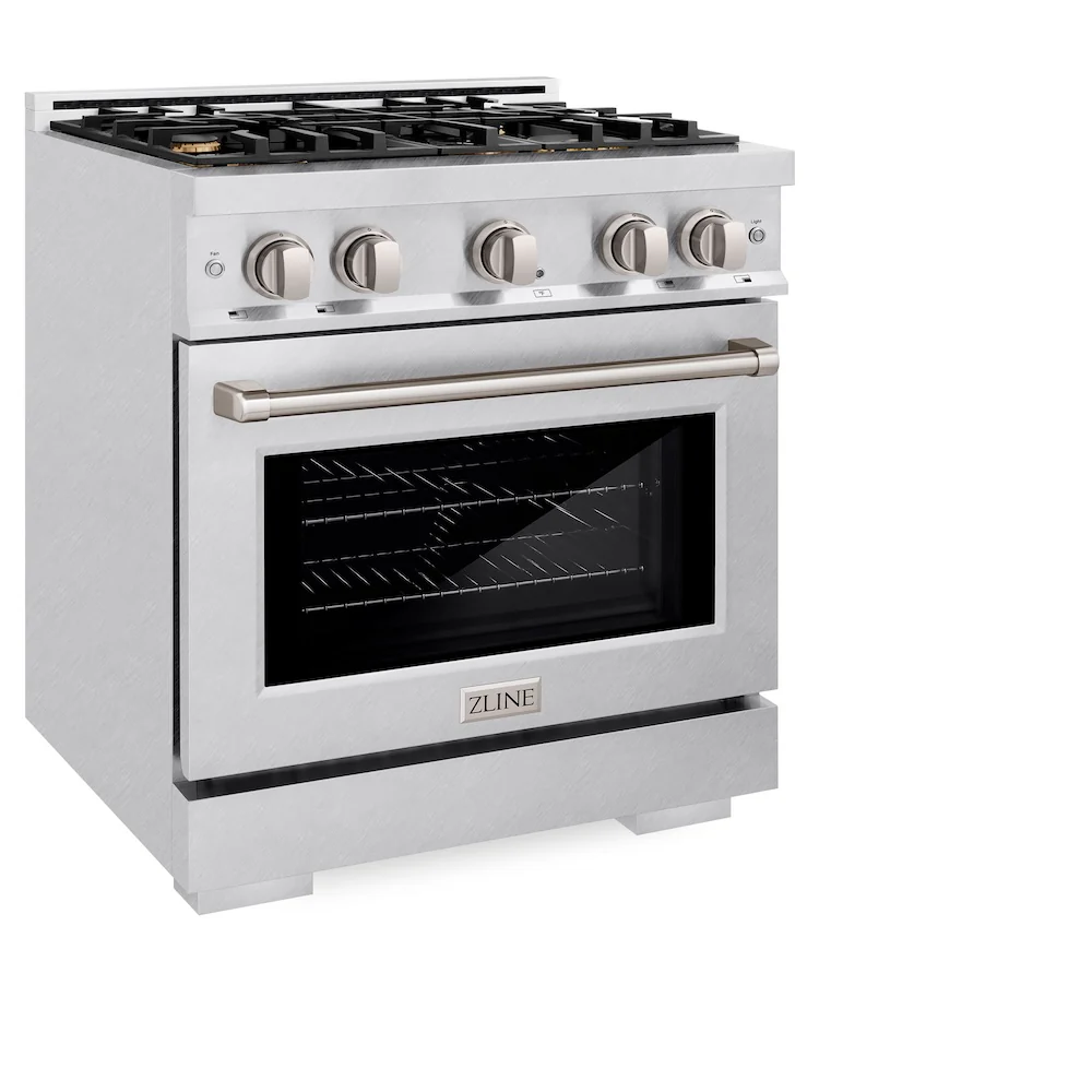 ZLINE 30 in. 4.2 cu. ft. Select Gas Range with Convection Gas Oven in Satin Stainless Steel with 4 Brass Burners, Open Box-Great Condition - Image 6