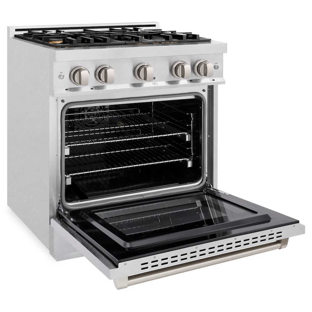 ZLINE 30 in. 4.2 cu. ft. Select Gas Range with Convection Gas Oven in Satin Stainless Steel with 4 Brass Burners, Open Box-Great Condition - Image 7