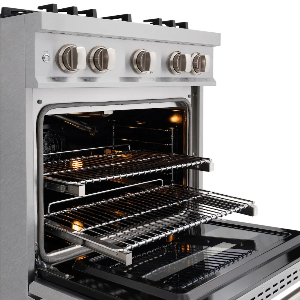 ZLINE 30 in. 4.2 cu. ft. Select Gas Range with Convection Gas Oven in Satin Stainless Steel with 4 Brass Burners, Open Box-Great Condition - Image 8