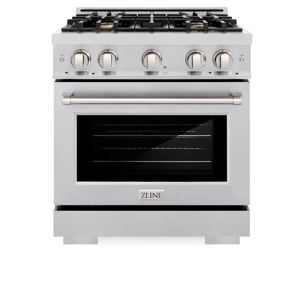 ZLINE 30 in. 4.2 cu. ft. Select Gas Range with Convection Gas Oven in Stainless Steel with 4 Brass Burners, Open Box-Great Condition - Image 4