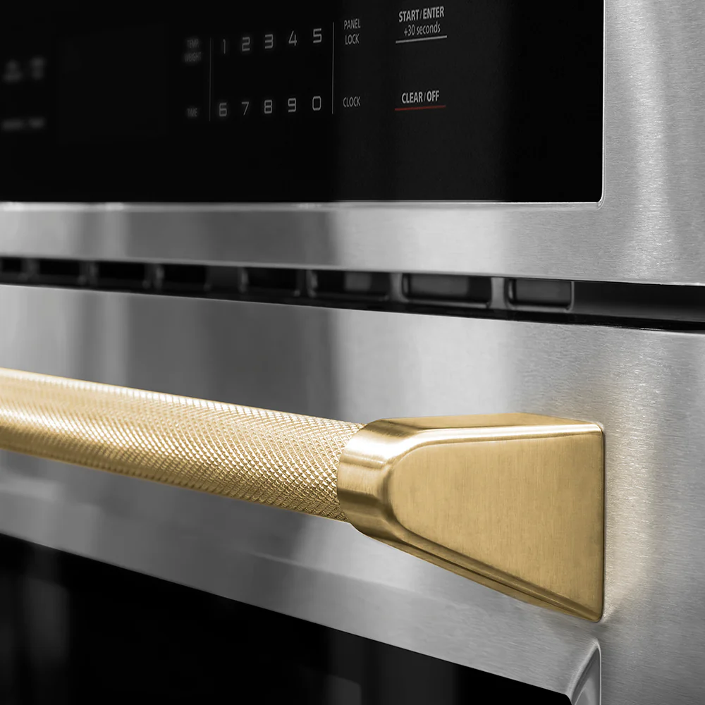 ZLINE 30 in. Autograph Edition Microwave Helix Handle (Set of 1) in Polished Gold (MWHZ-30-K-G) - Image 2