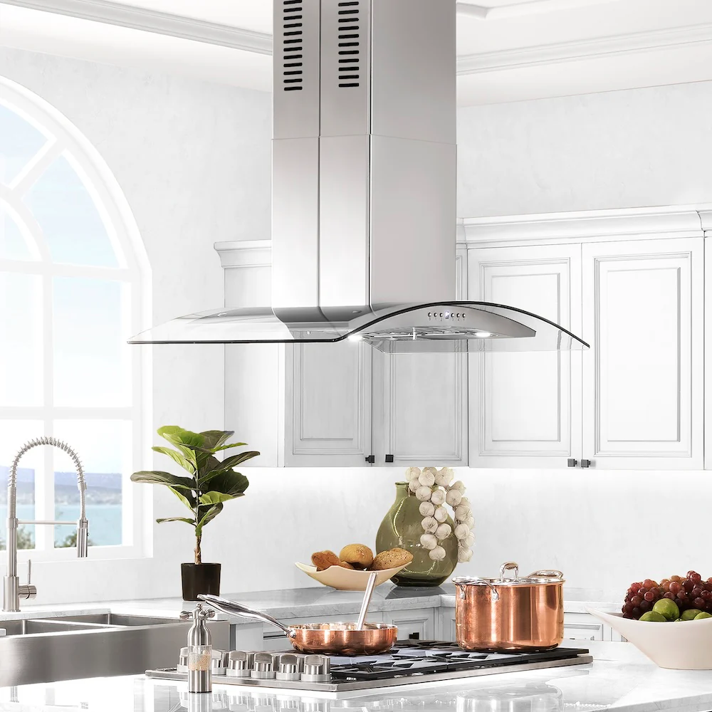 ZLINE 30 in. Convertible Vent Island Mount Range Hood in Stainless Steel & Glass Handle, Open Box-Great Condition - Image 8
