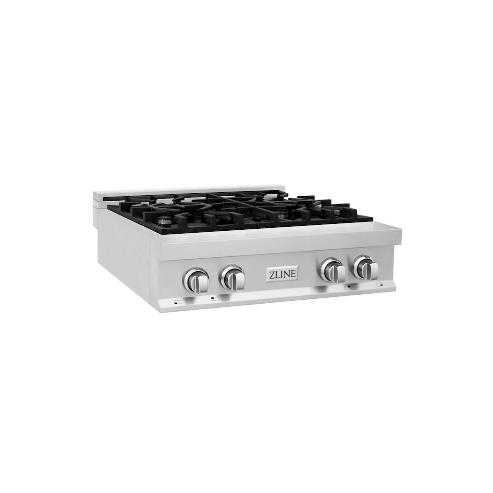 ZLINE 30 in. Legacy Gas Rangetop with 4 Burners and Porcelain Cooktop in Stainless Steel, Open Box-Great Condition