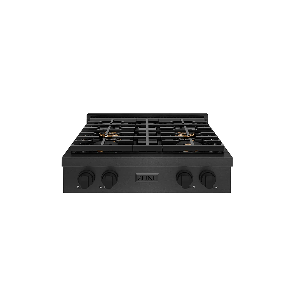 ZLINE 30 in. Paramount Gas Rangetop with 4 Burner DuoPro™ Cooktop in Black Satin Stainless Steel, Open Box-Great Condition - Image 3