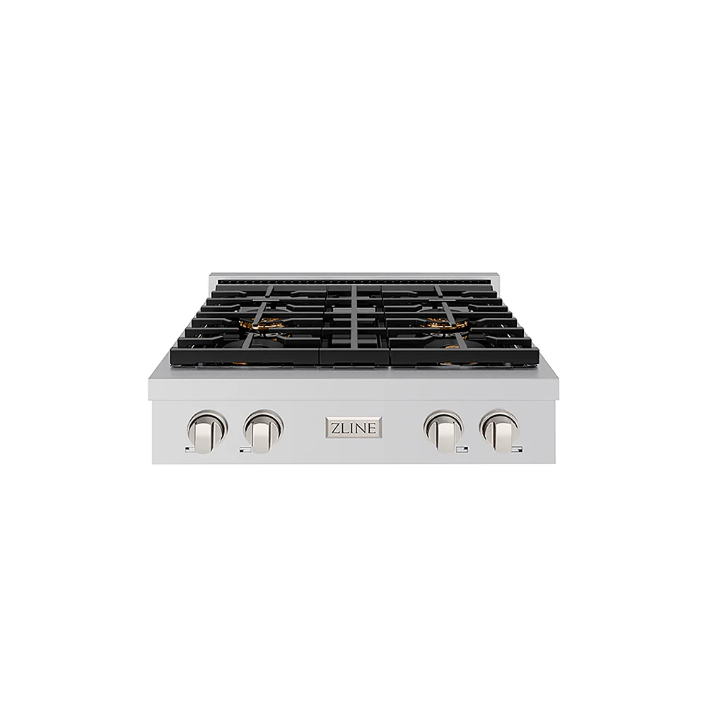 ZLINE 30 in. Paramount Gas Rangetop with 4 Burner DuoPro™ Cooktop in Stainless Steel - Image 4
