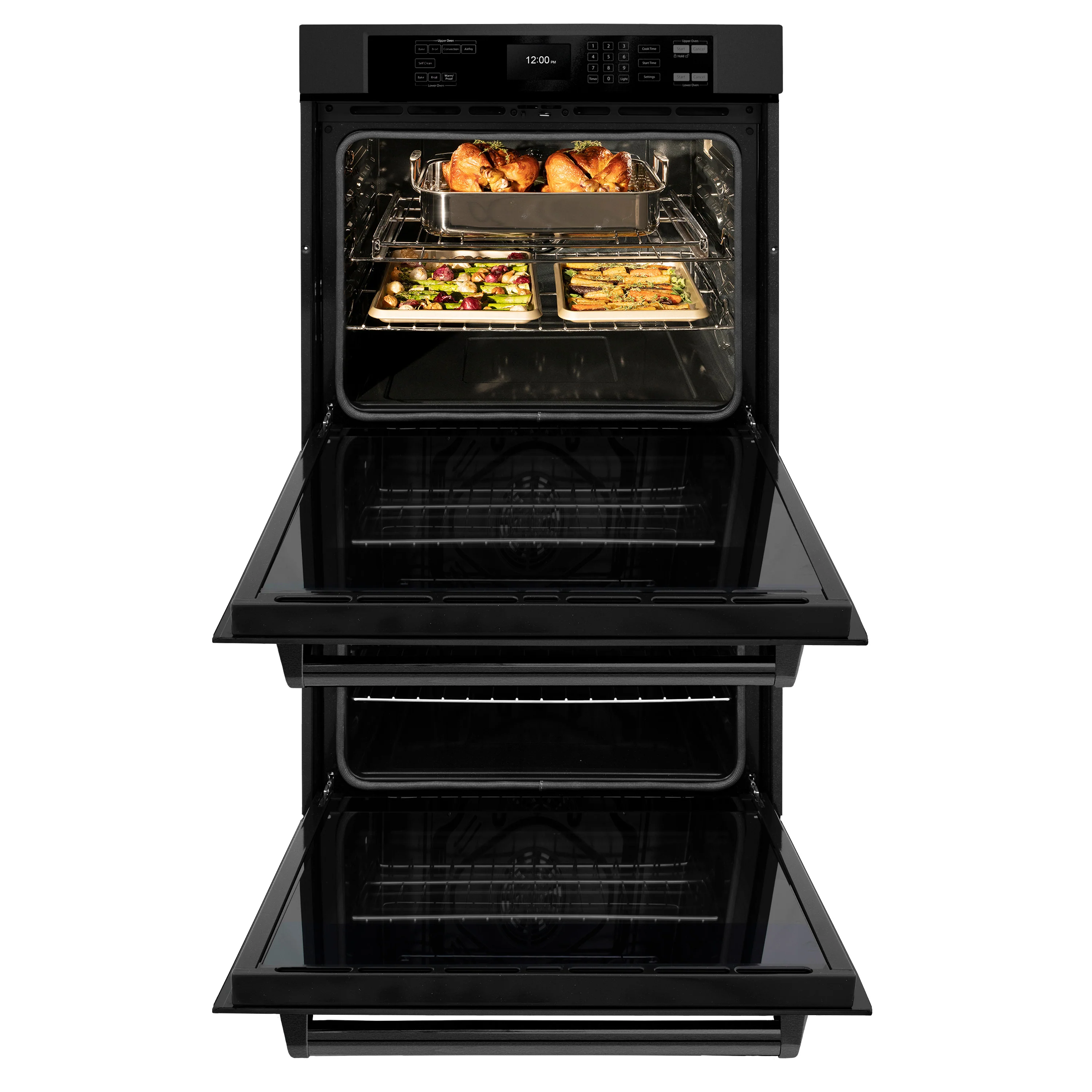 ZLINE 30 in. Professional True Convection Double Wall Oven with Air Fry and Self Clean in Black Stainless Steel, Open Box-Great Condition - Image 6