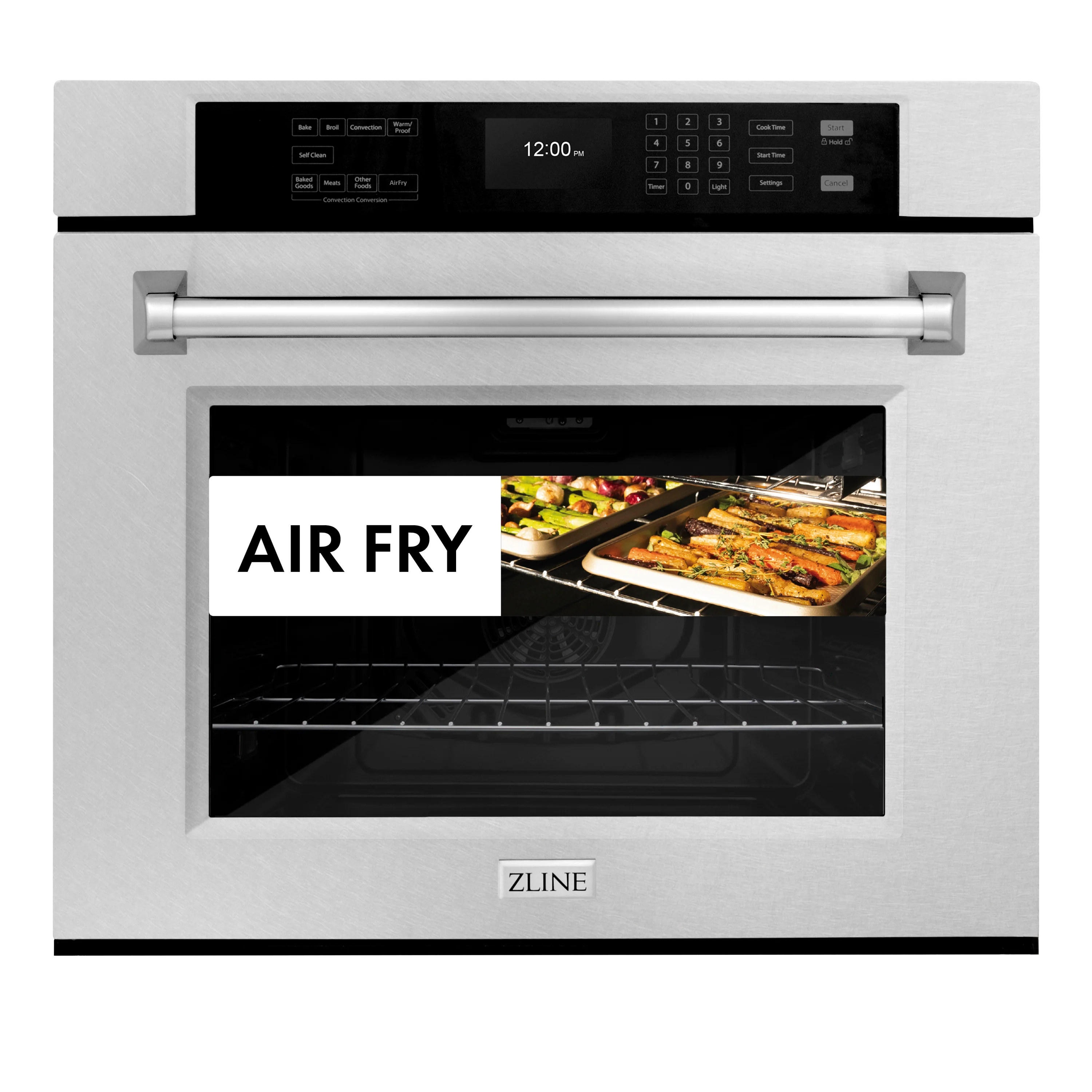 ZLINE 30 in. Professional True Convection Single Wall Oven with Air Fry and Self Clean in Satin Stainless Steel, Open Box-Great Condition - Image 3