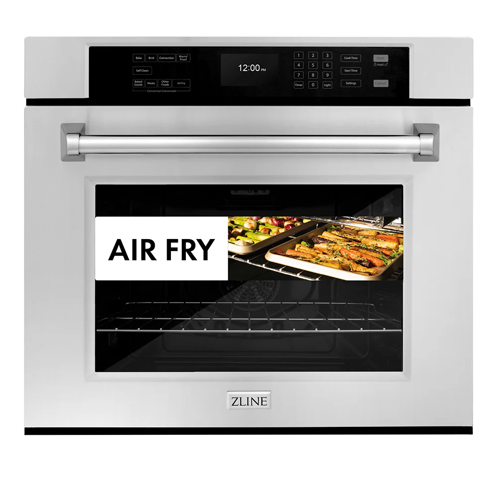 ZLINE 30 in. Professional True Convection Single Wall Oven with Air Fry and Self Clean in Stainless Steel, Open Box-Great Condition