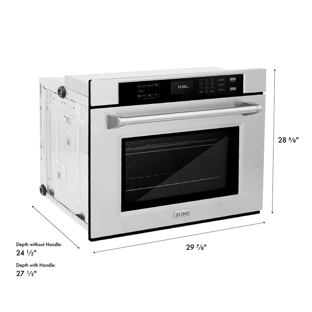ZLINE 30 in. Professional True Convection Single Wall Oven with Air Fry and Self Clean in Stainless Steel, Open Box-Great Condition - Image 23