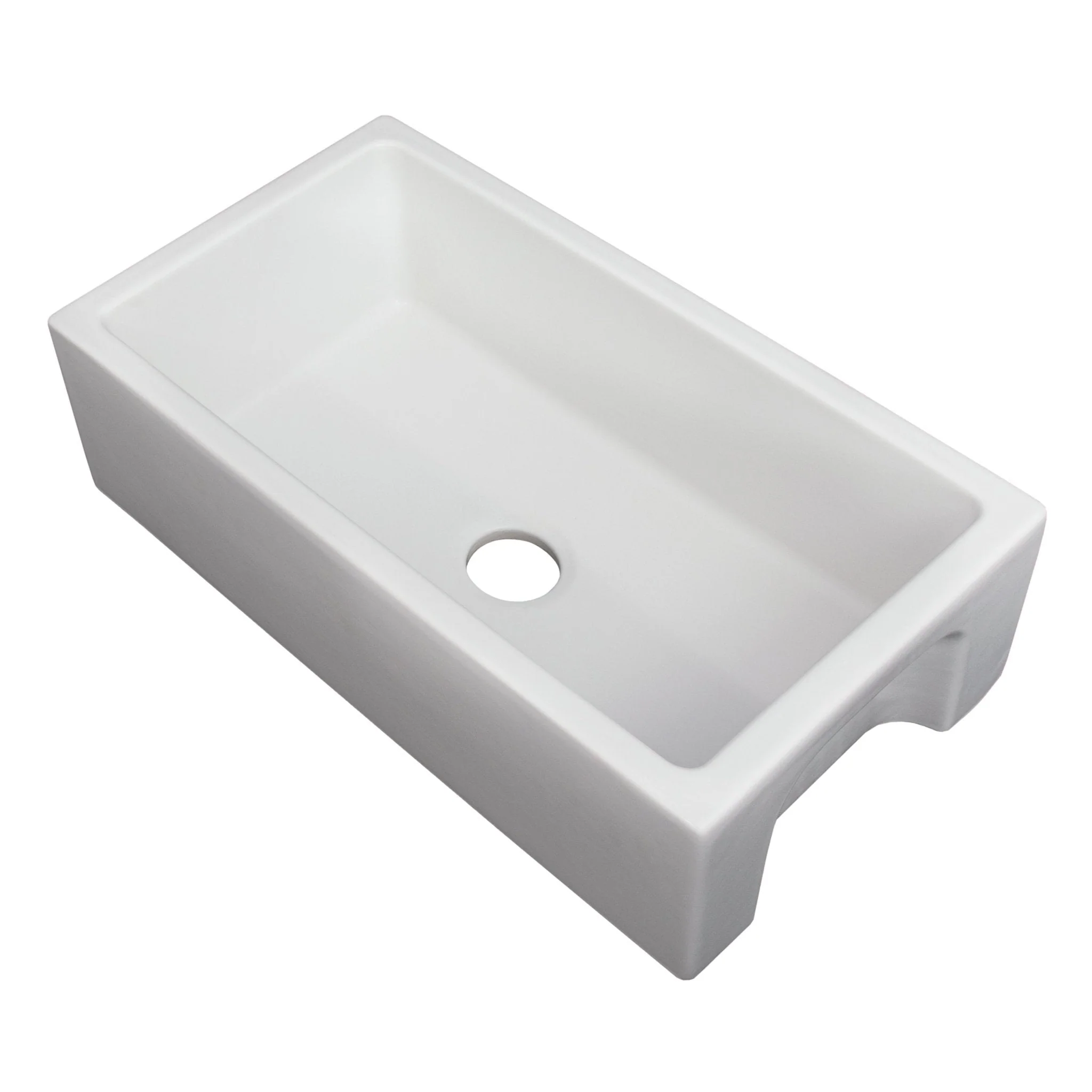 ZLINE 30 in. Venice Farmhouse Apron Front Reversible Single Bowl Fireclay Kitchen Sink with Bottom Grid in White Gloss (FRC5119-WH-30) - Image 15