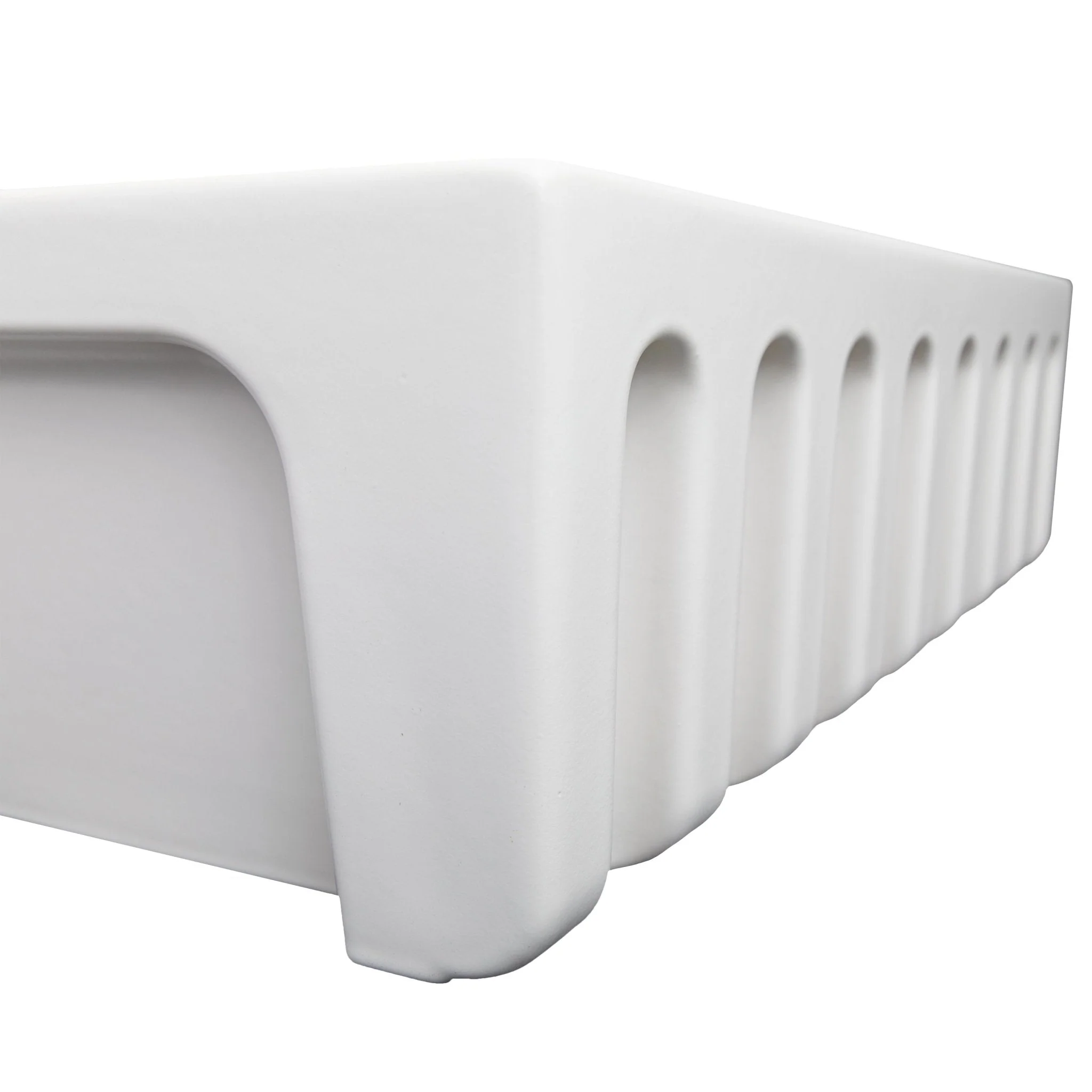 ZLINE 30 in. Venice Farmhouse Apron Front Reversible Single Bowl Fireclay Kitchen Sink with Bottom Grid in White Gloss (FRC5119-WH-30) - Image 16