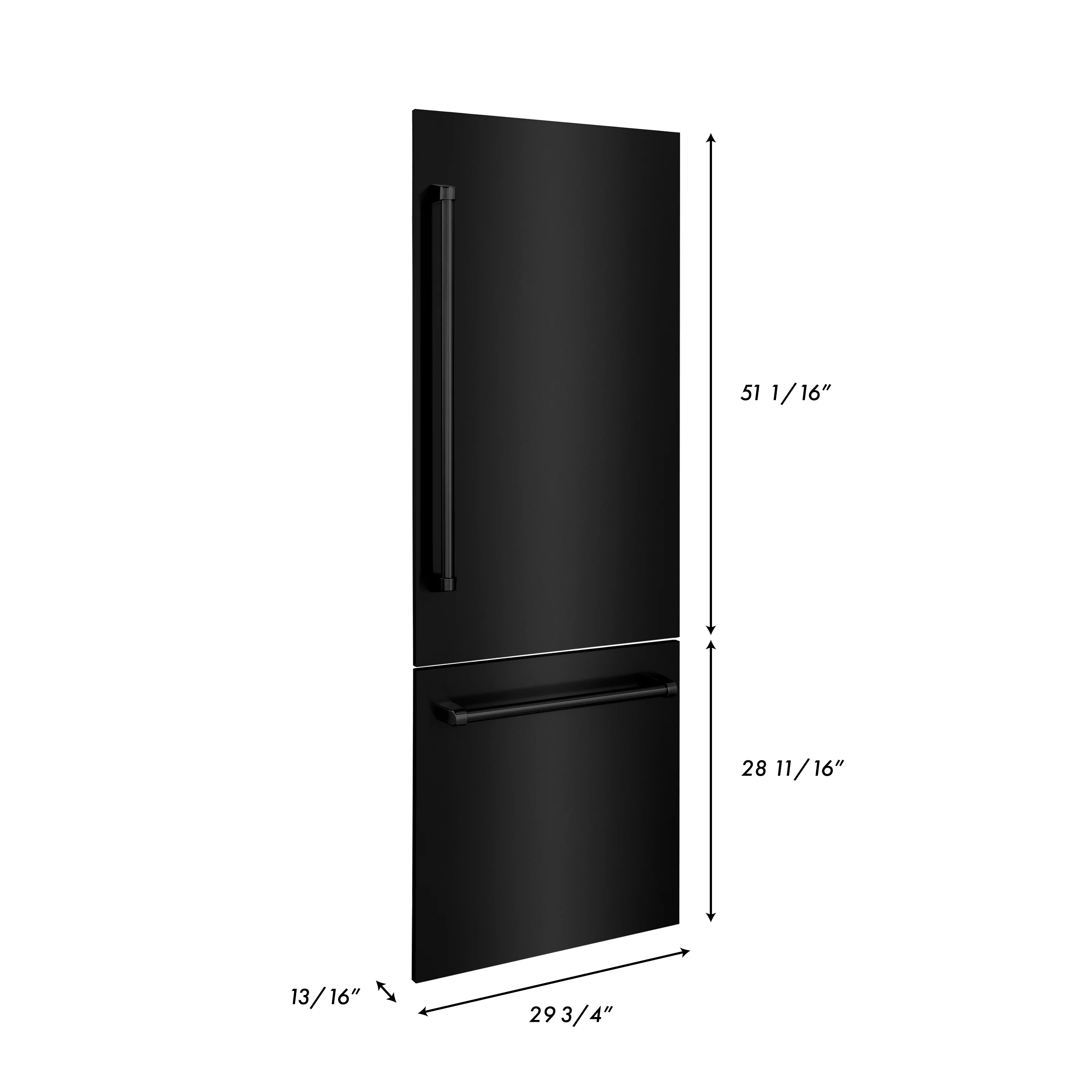 ZLINE 30" Refrigerator Panels in Black Stainless Steel for a 30" Built-in Refrigerator (RPBIV-BS-30) - Image 4