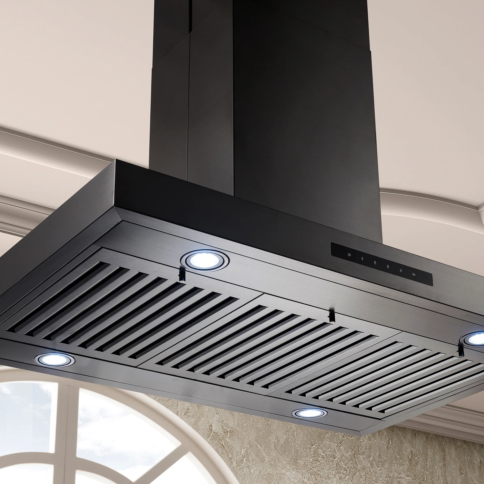 ZLINE 30" Convertible Island Mount Range Hood in Black Stainless Steel (BSKE2iN-30) - Image 4