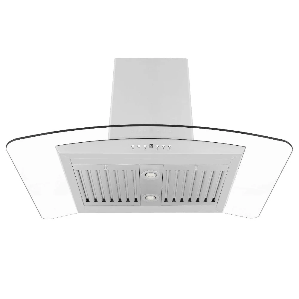 ZLINE 30 in. Convertible Vent Island Mount Range Hood in Stainless Steel & Glass (GL5i-30) - Image 3